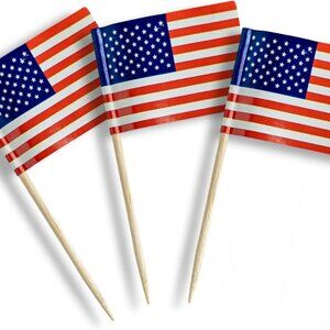 Brand new – 200 American Flag Decorative Party Picks